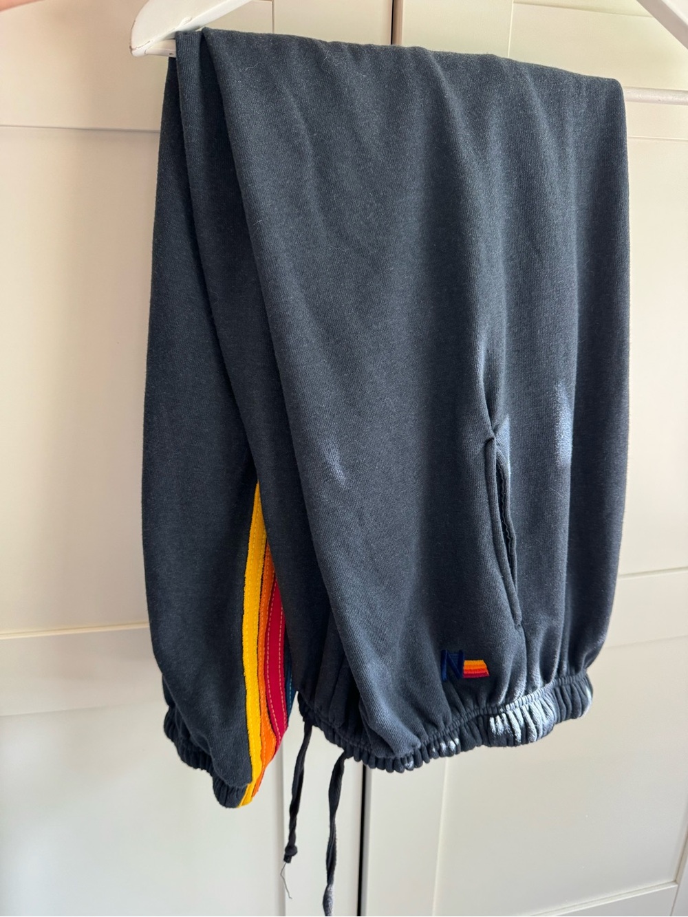 Aviator Nation Black 5 Stripe Navy Sweatpants